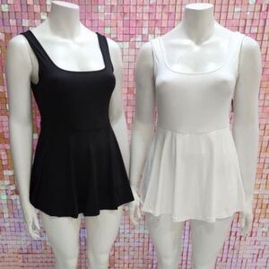 Black and White Sleeveless Dresses